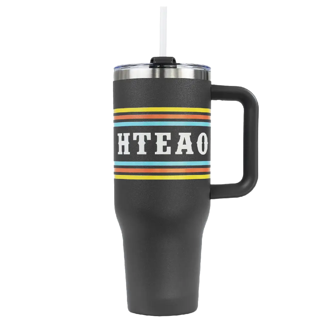 Charcoal HTeaO Everyday Handle Tumbler Western Stripes image 0