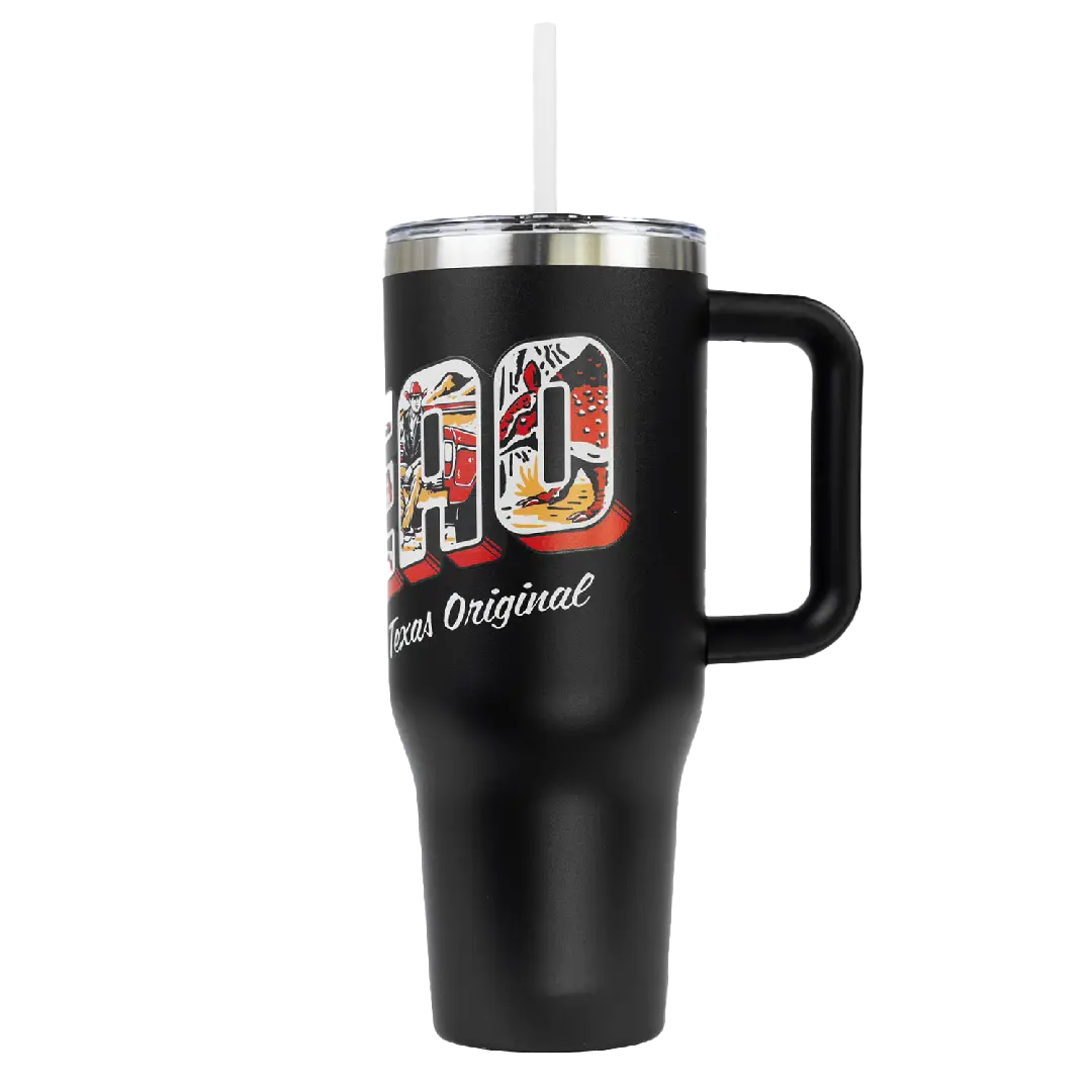 Black HTeaO Everyday Handle Tumbler Postcard image 2