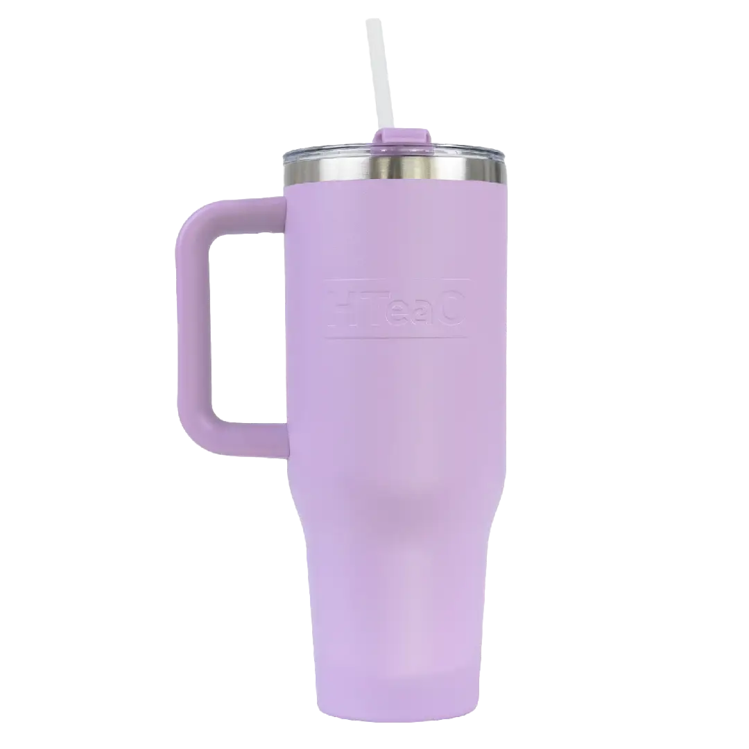 Lavender HTeaO Everyday Handle Tumbler Embossed image 0