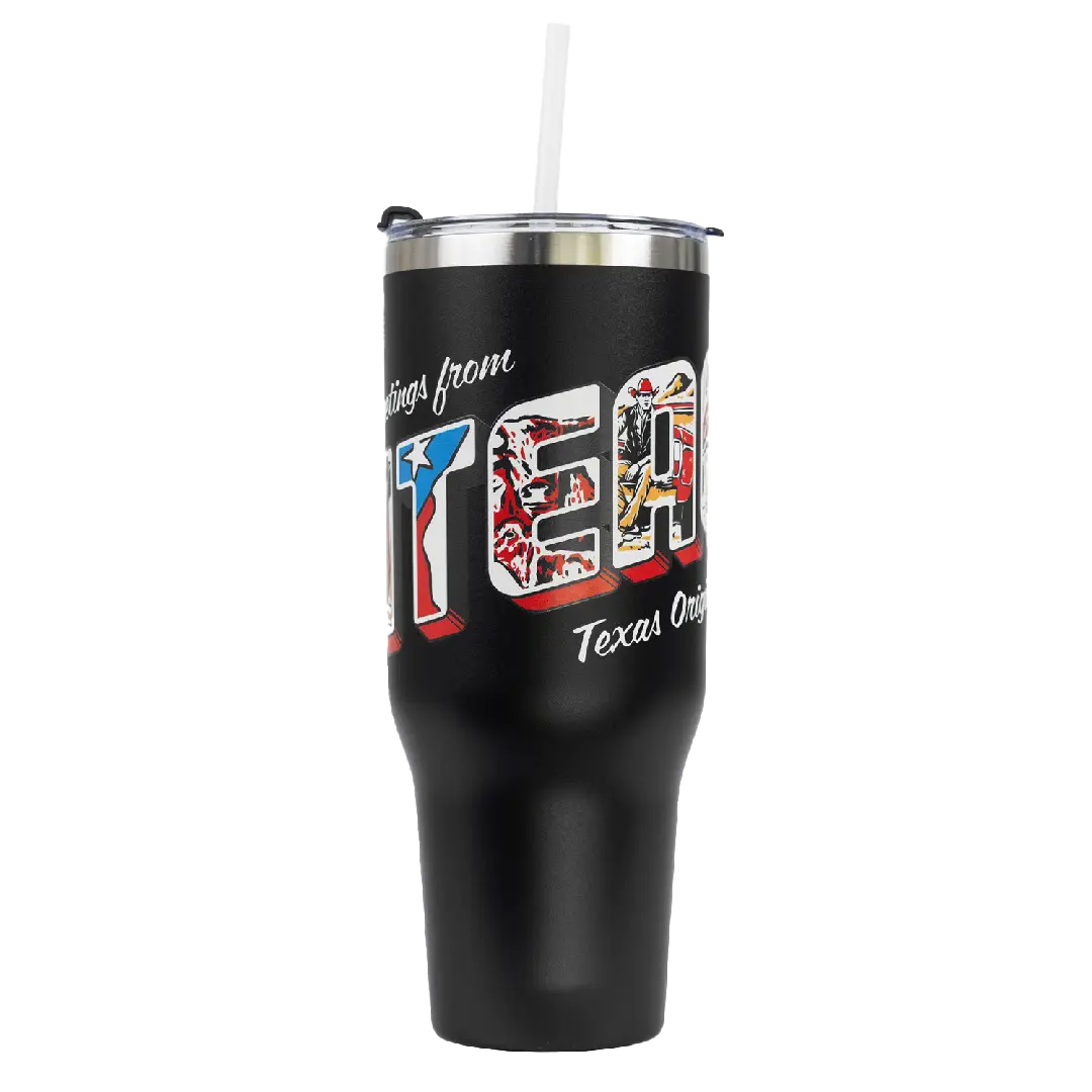 Black HTeaO Everyday Handle Tumbler Postcard image 0