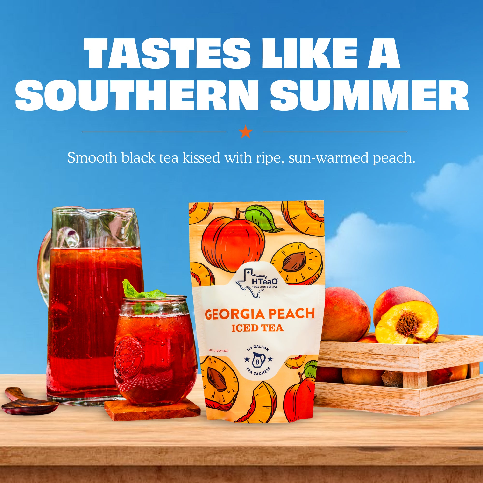 Georgia Peach Iced Tea | HTeaO Home Brew