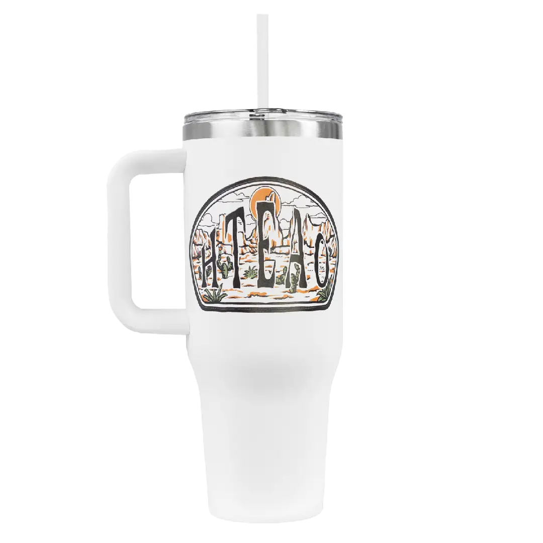White HTeaO Everyday Handle Tumbler Landscape image 0