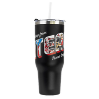 Black HTeaO Everyday Handle Tumbler Postcard image 0